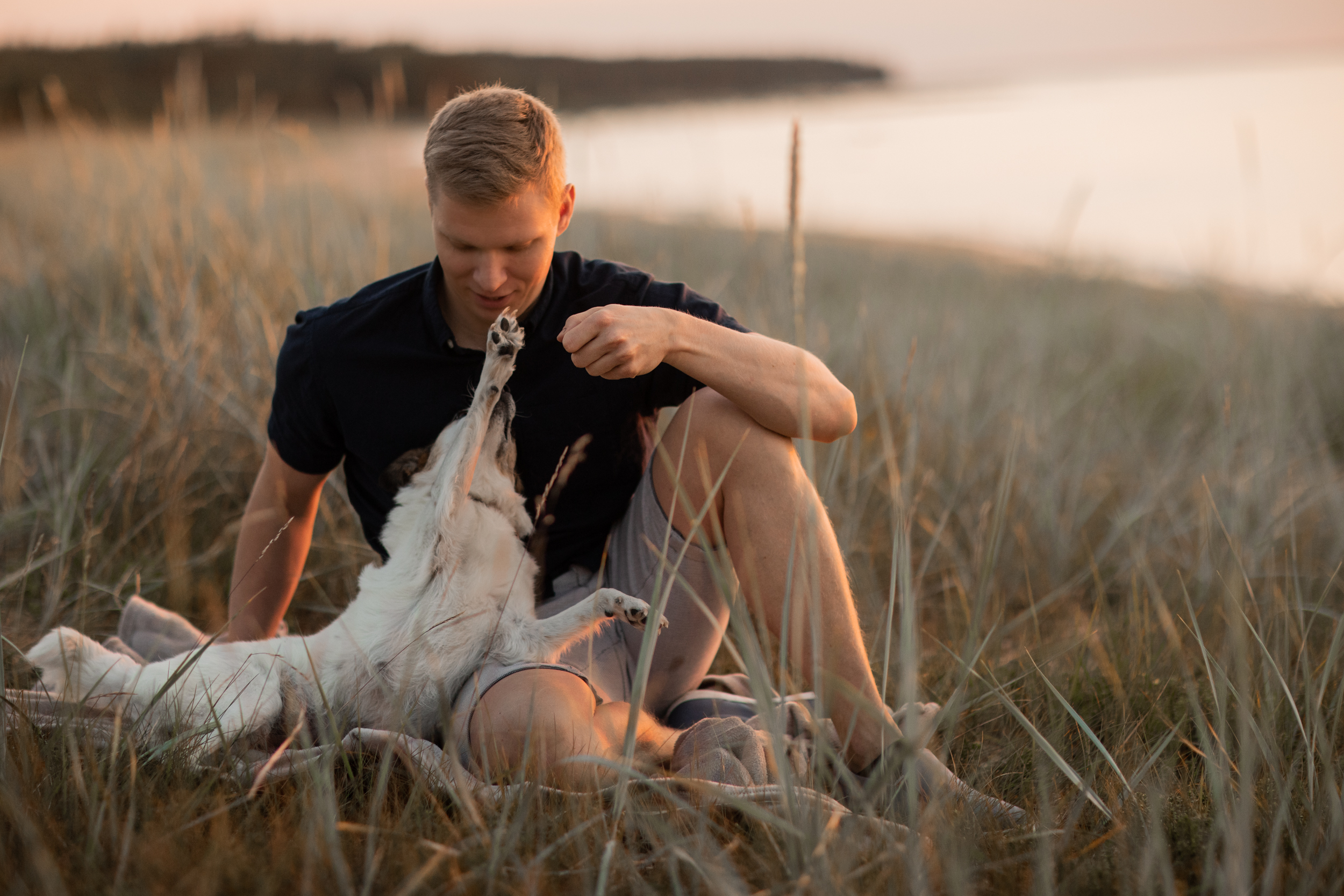 Perepildid koeraga rannas loojangus I Fotograaf Reti Kokk