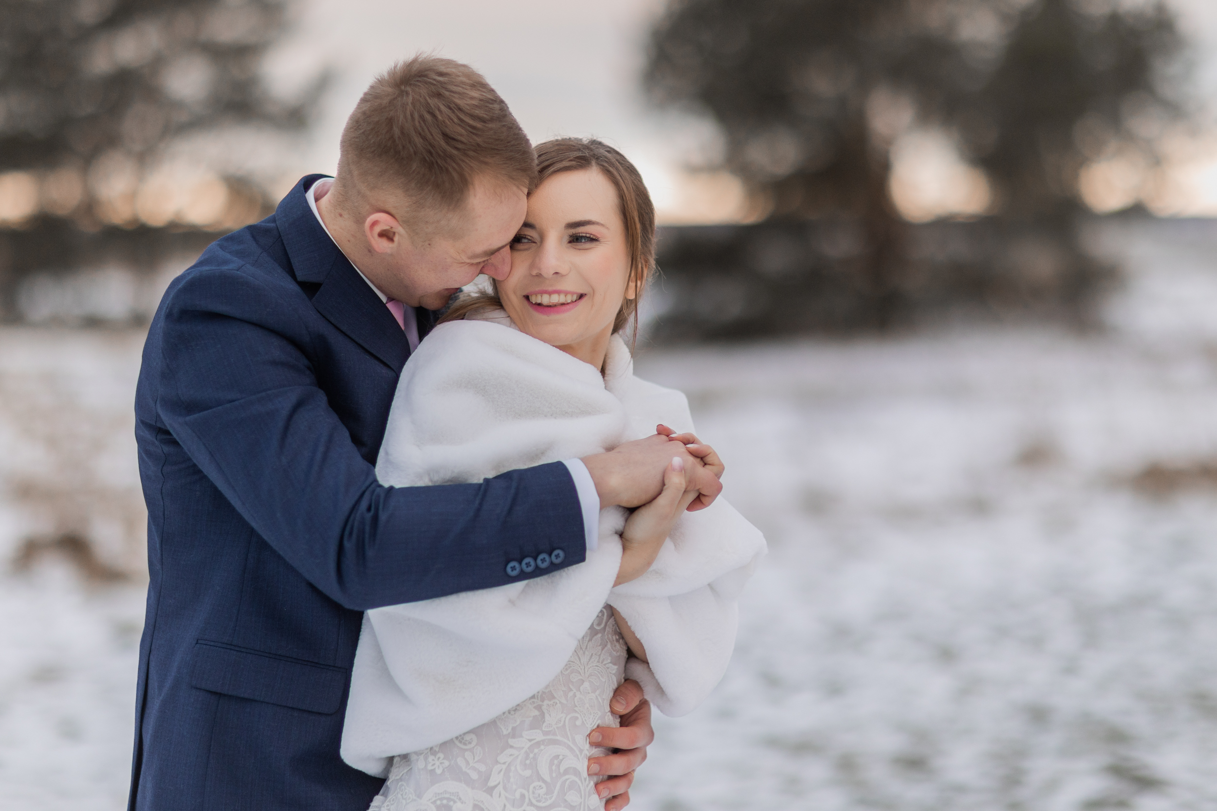 Talvised pruutpaari ilupildid Võsul I Pulmafotograaf Reti Kokk